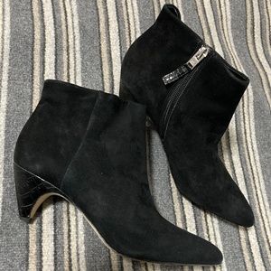 Black Suede Lucy Ankle Boots by Sam Edelman